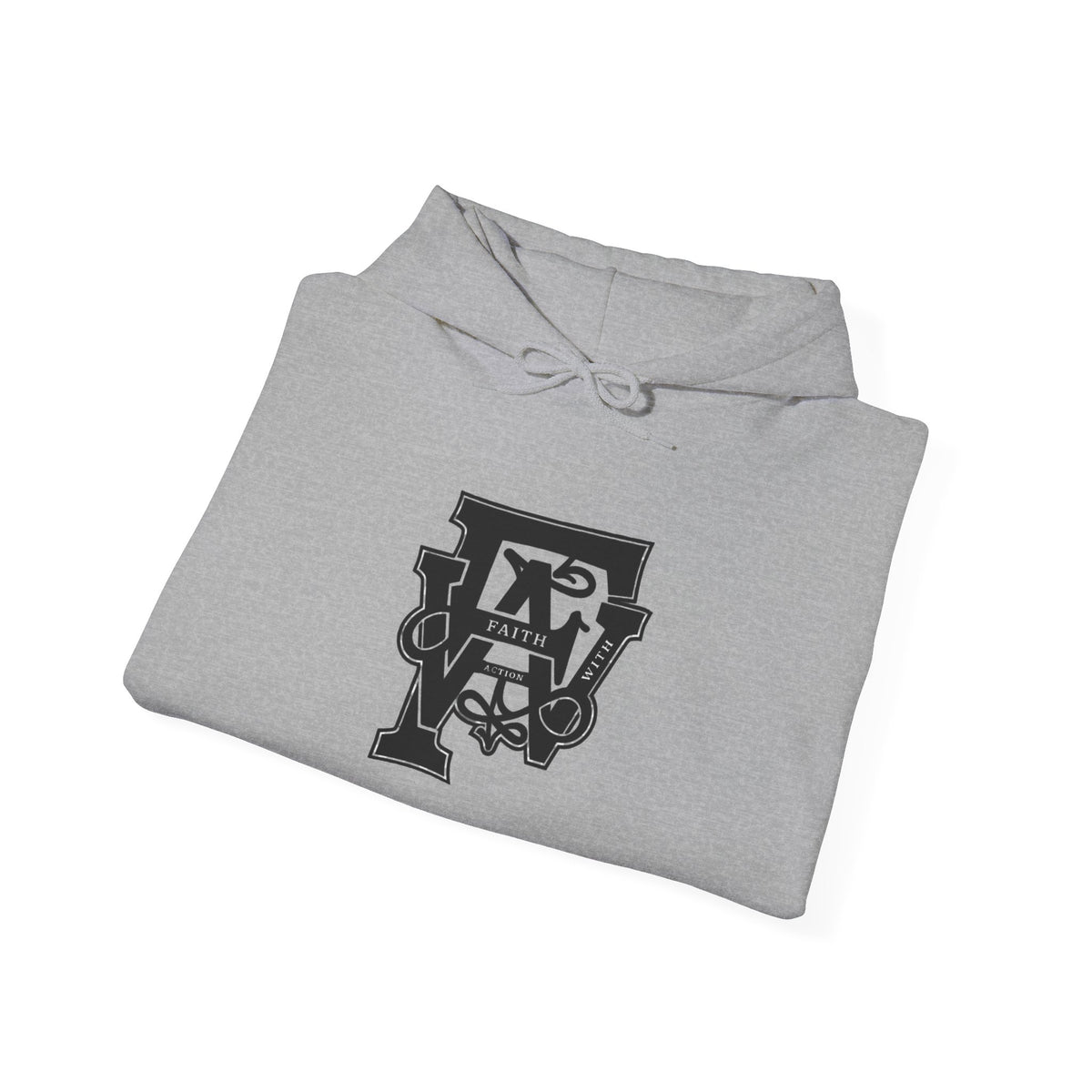 Monogram Crew Hoodie — Vintage Lettering Graphic Sweatshirt