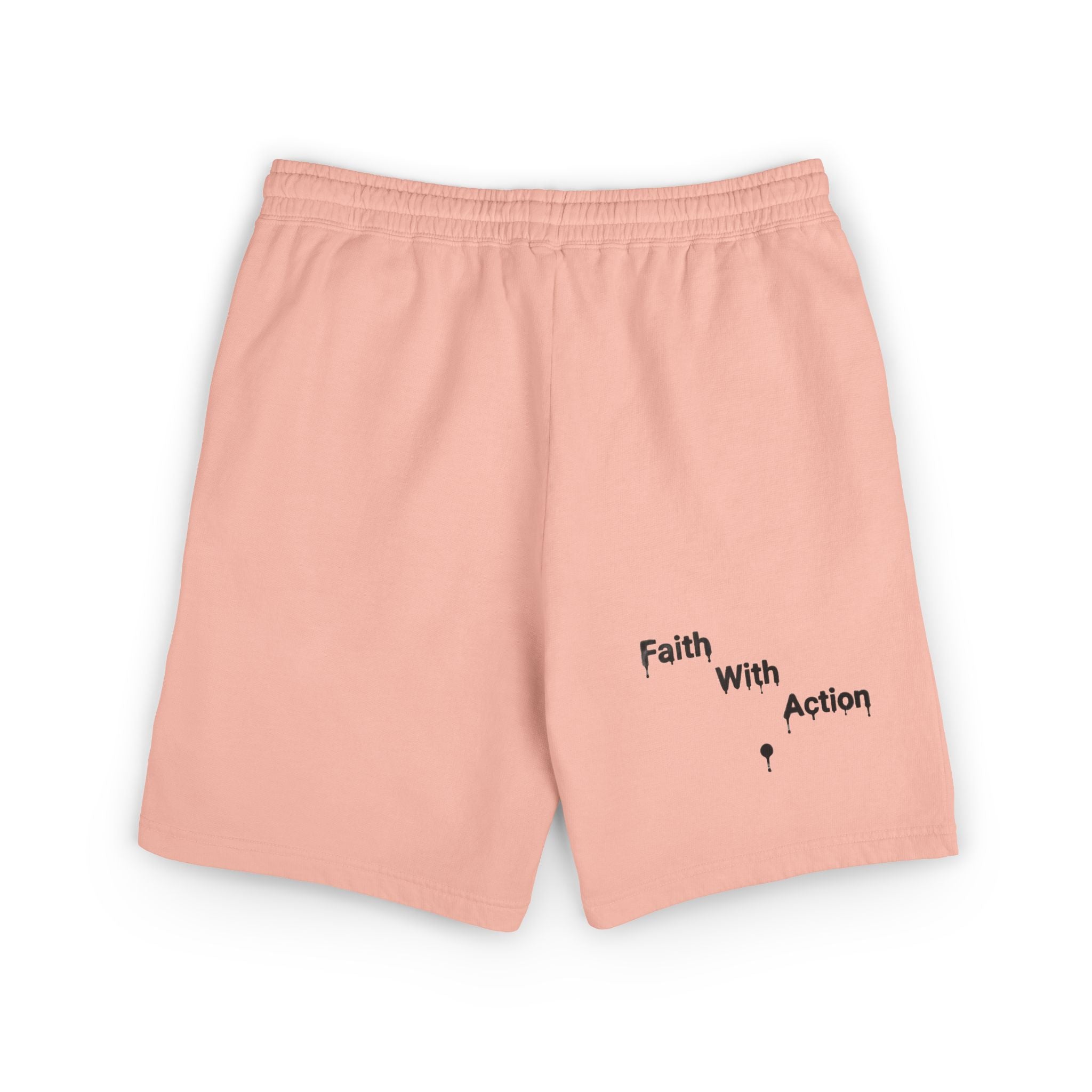 Faith With Action Graphic Sweat Shorts — Lightweight Fleece Casual
