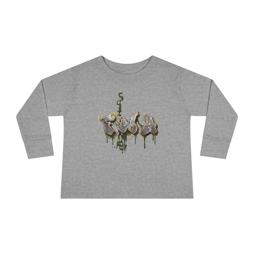 Toddler Long Sleeve Tee — "Faith With Action"
