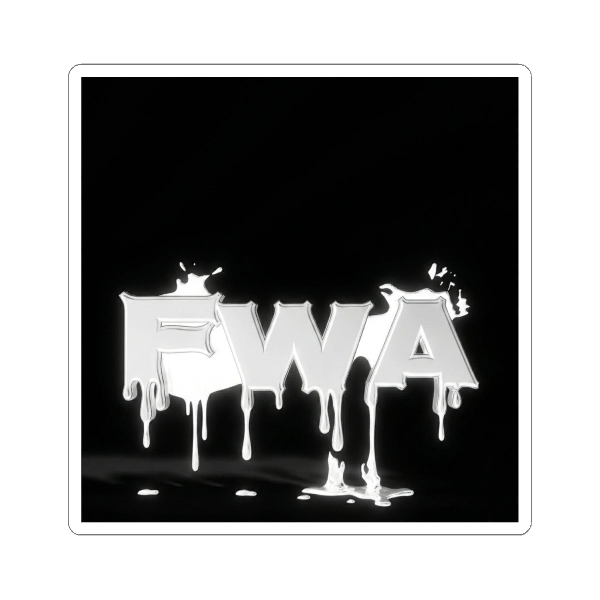FWA Dripping Logo Sticker — Glossy Kiss-Cut Vinyl Decal