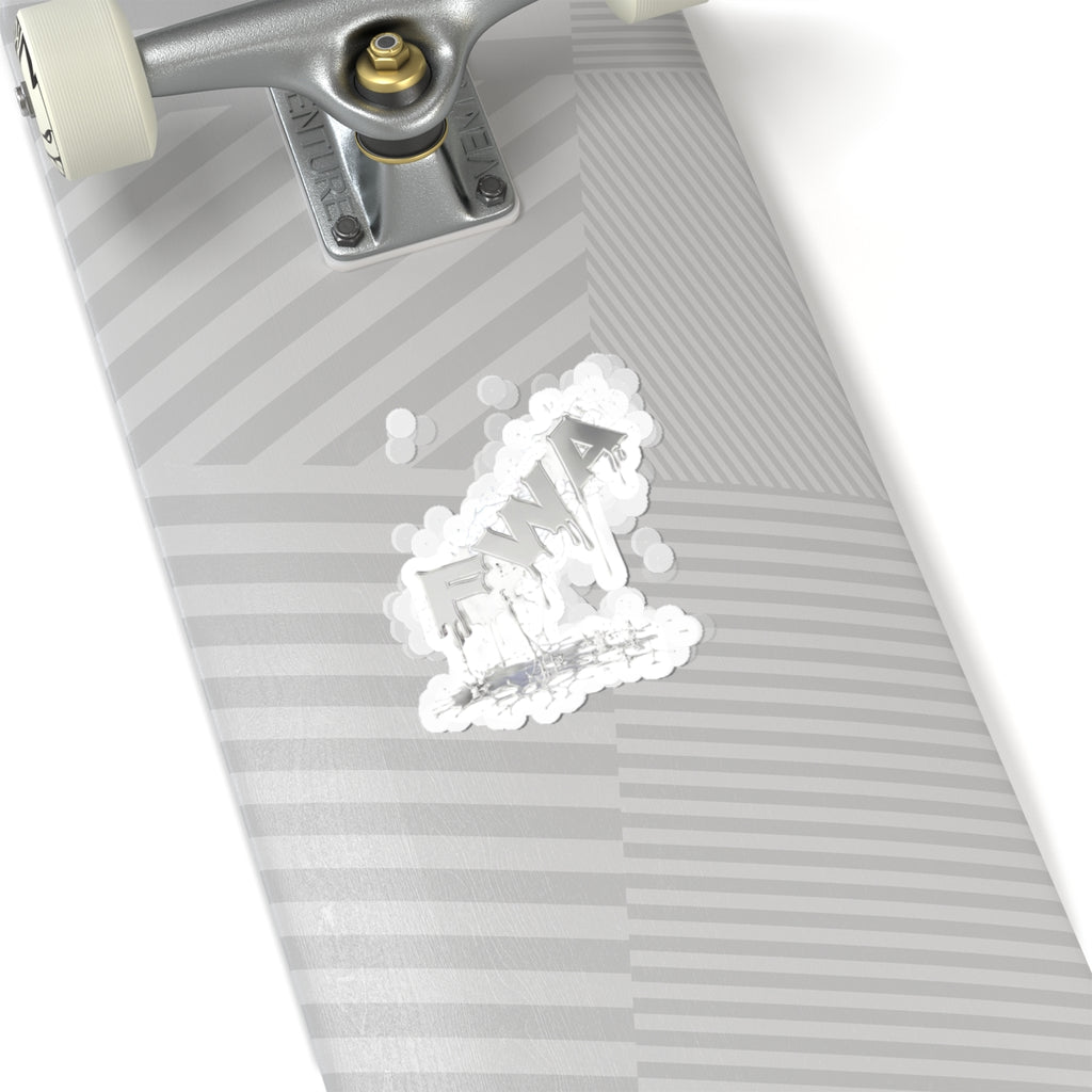 FWA Drip Logo Kiss-Cut Sticker — White Graffiti Laptop Decal