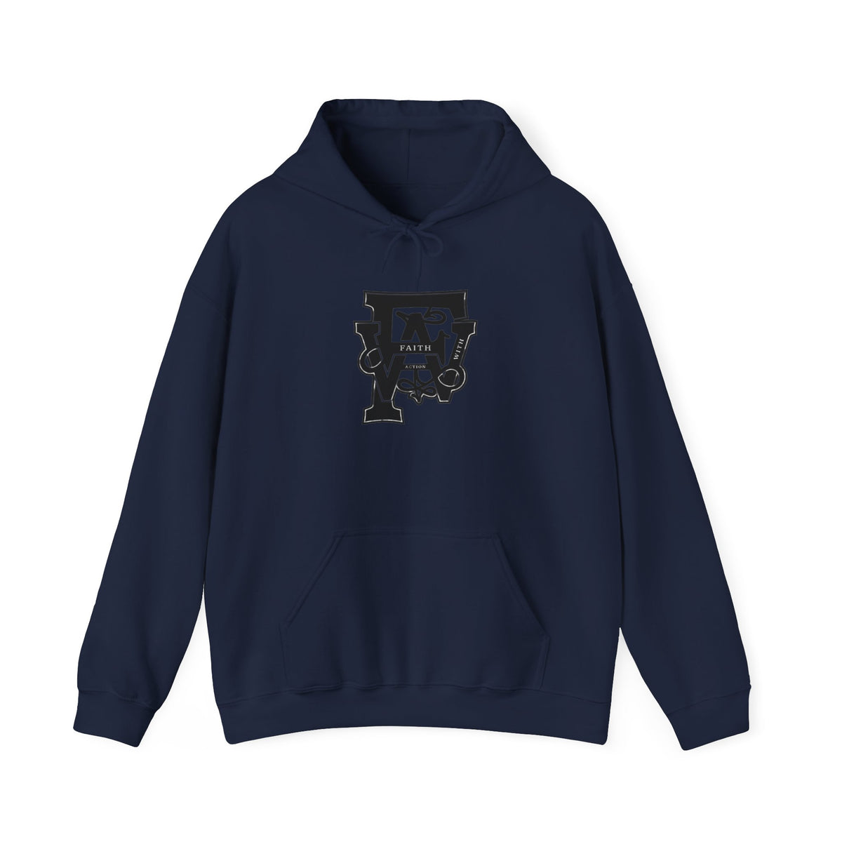 Vintage Monogram Hoodie — Stylized Lettering Graphic Sweatshirt
