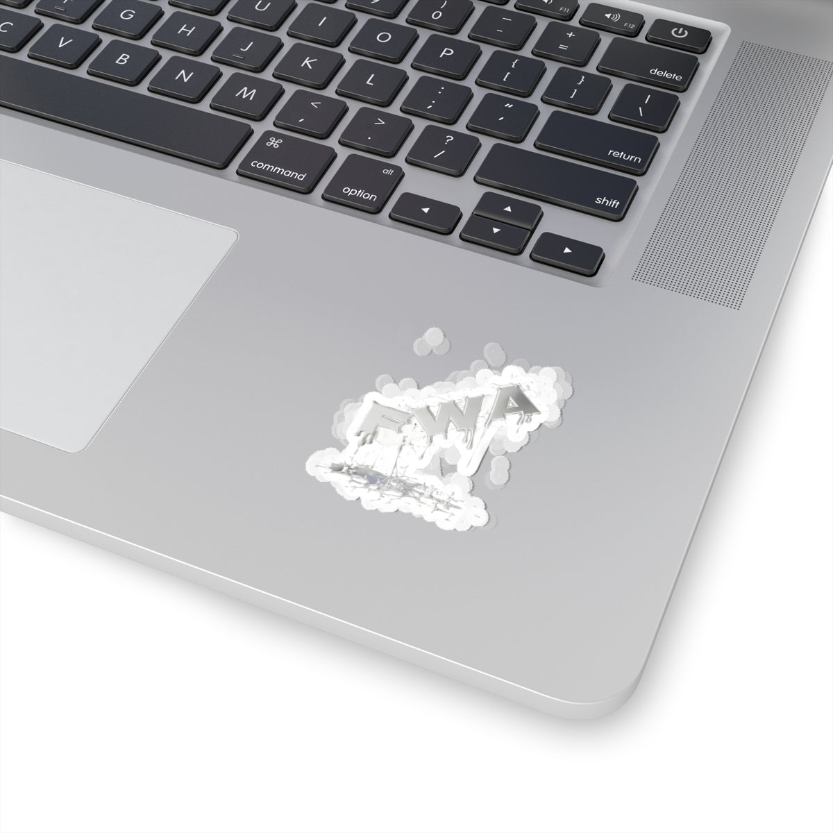 FWA Drip Logo Kiss-Cut Sticker — White Graffiti Laptop Decal