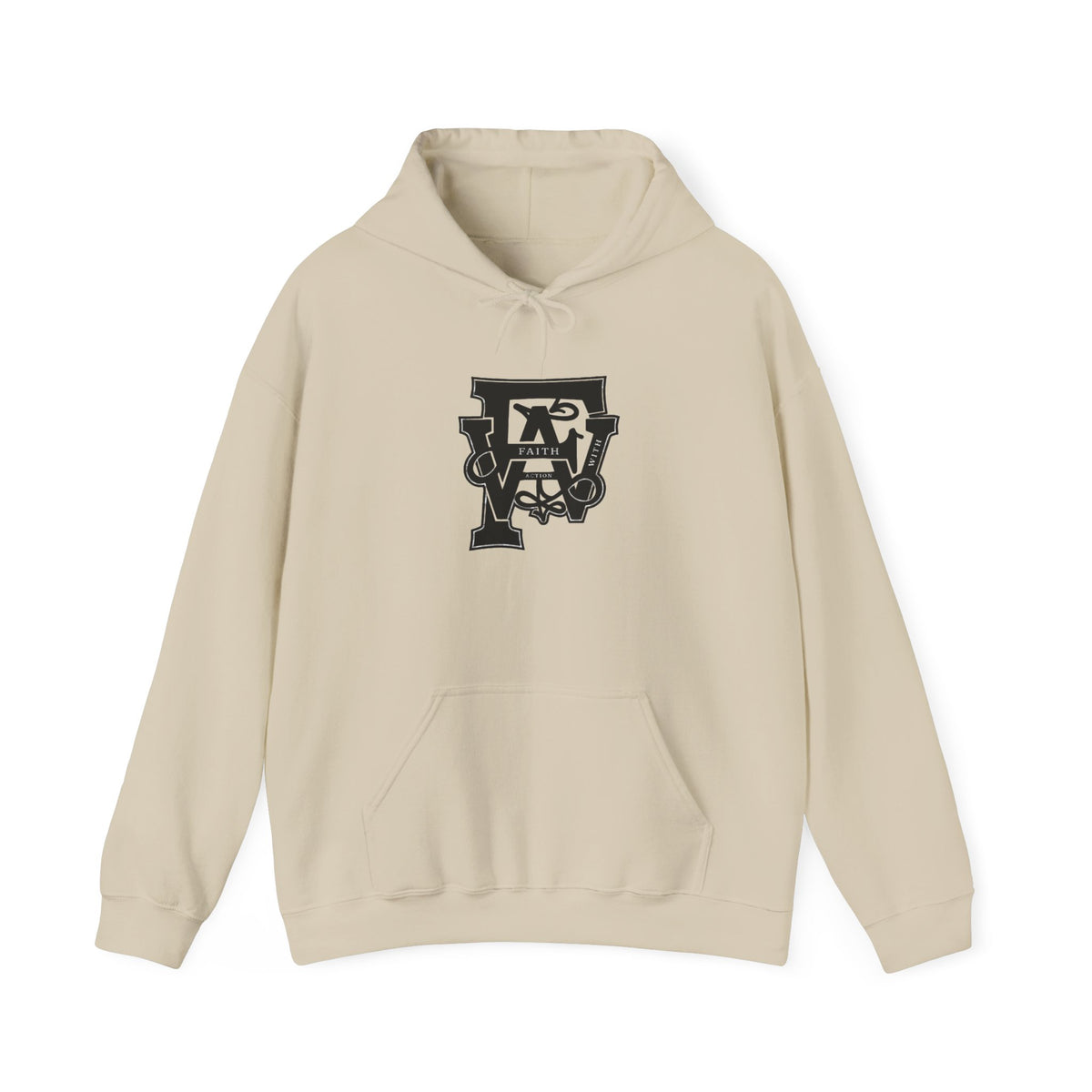 Vintage Monogram Hoodie — Stylized Lettering Graphic Sweatshirt