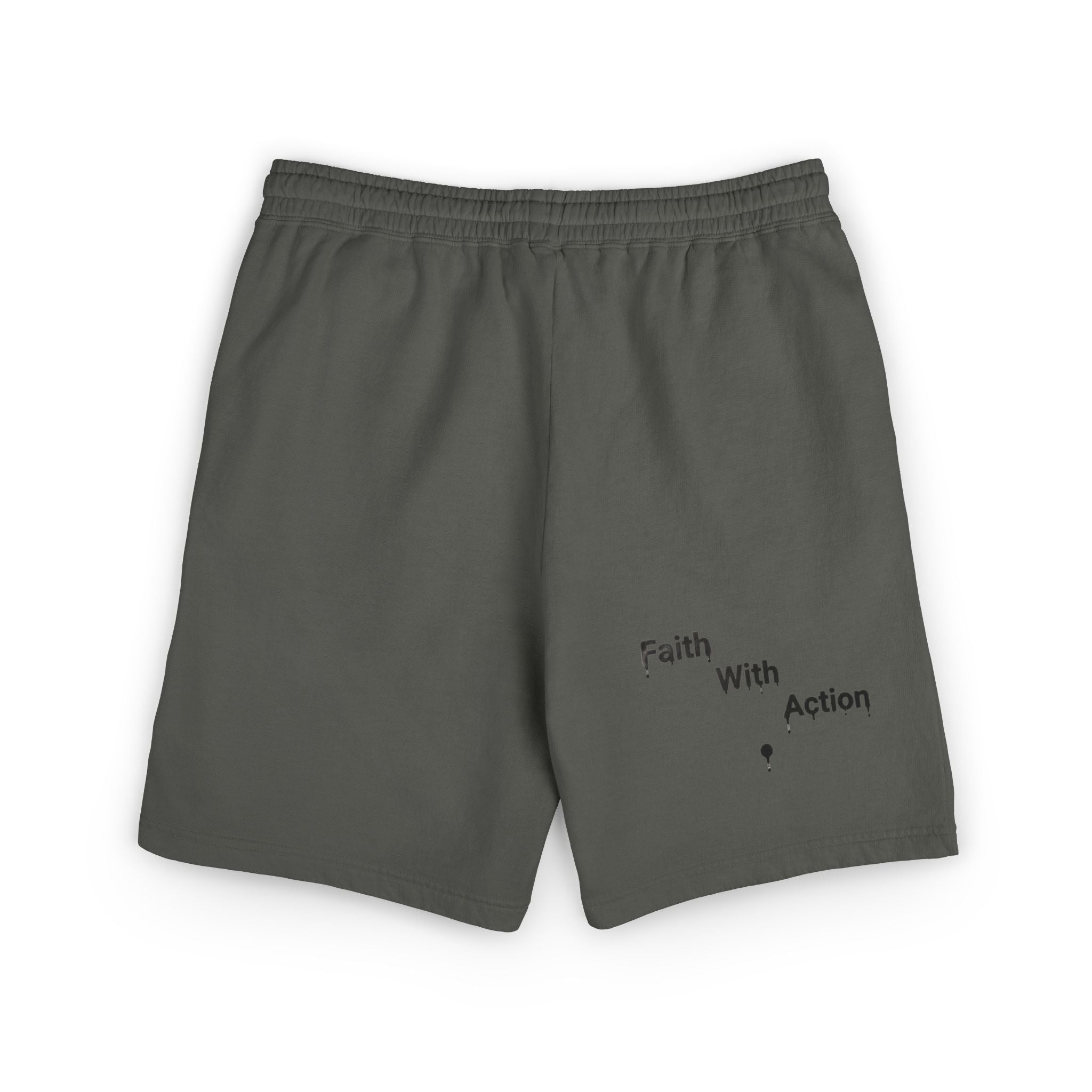 Faith With Action Graphic Sweat Shorts — Lightweight Fleece Casual