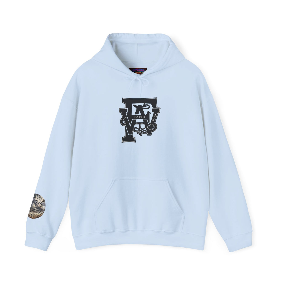 Monogram Crew Hoodie — Vintage Lettering Graphic Sweatshirt
