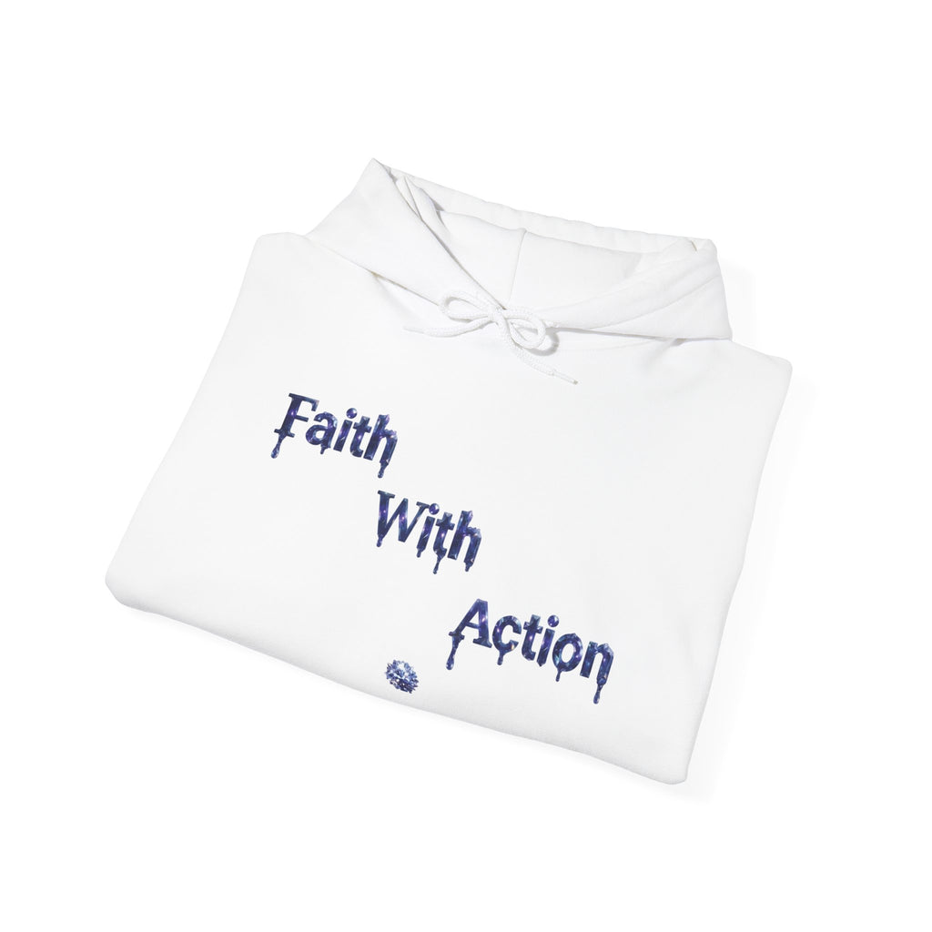 Faith With Action Hoodie — Inspirational Christian Graphic Pullover