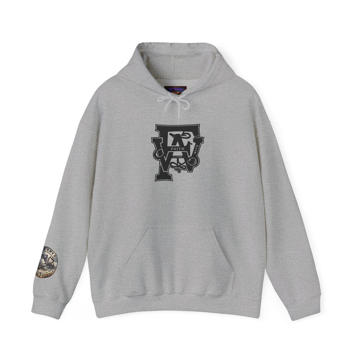Monogram Crew Hoodie — Vintage Lettering Graphic Sweatshirt