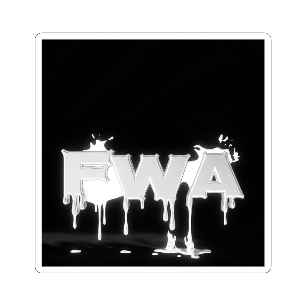 FWA Dripping Logo Sticker — Glossy Kiss-Cut Vinyl Decal