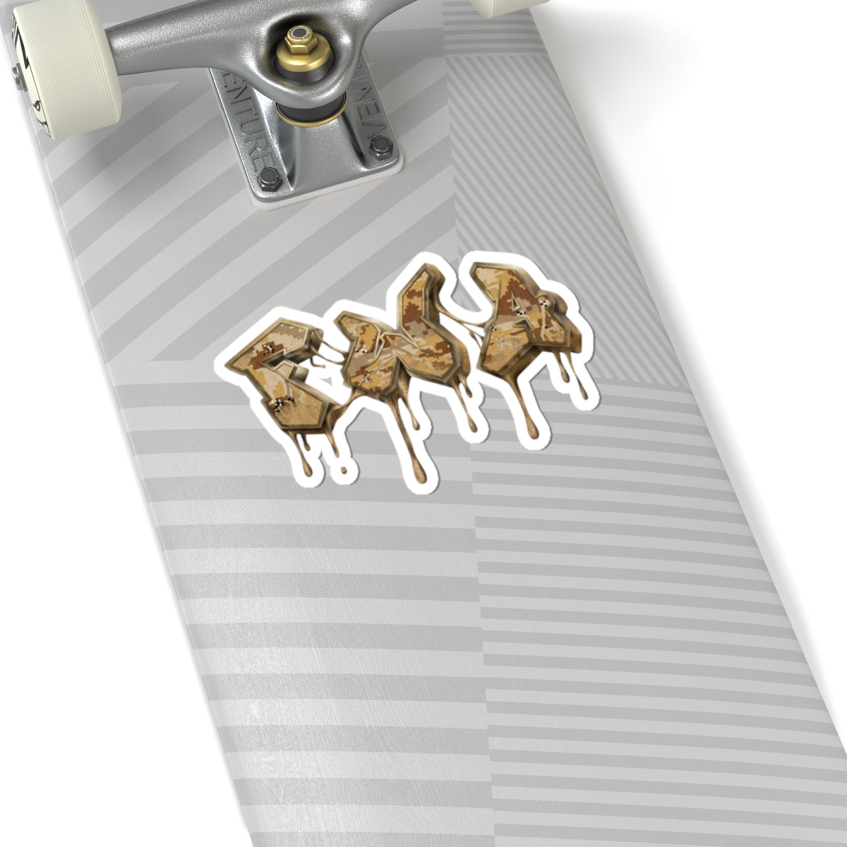 Camo Graffiti Drip Kiss-Cut Sticker