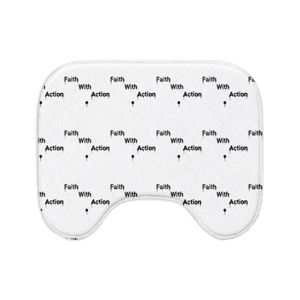 Faith With Action Bath Mat Set — 3-Piece Non-Slip Bathroom Rugs