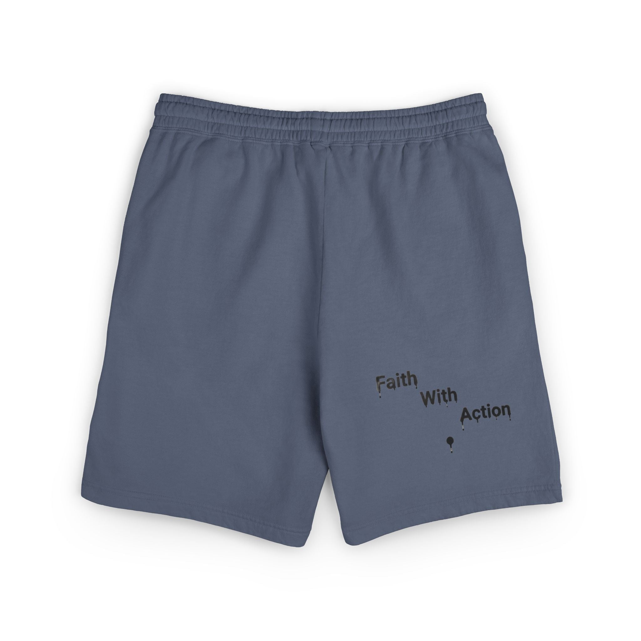 Faith With Action Graphic Sweat Shorts — Lightweight Fleece Casual
