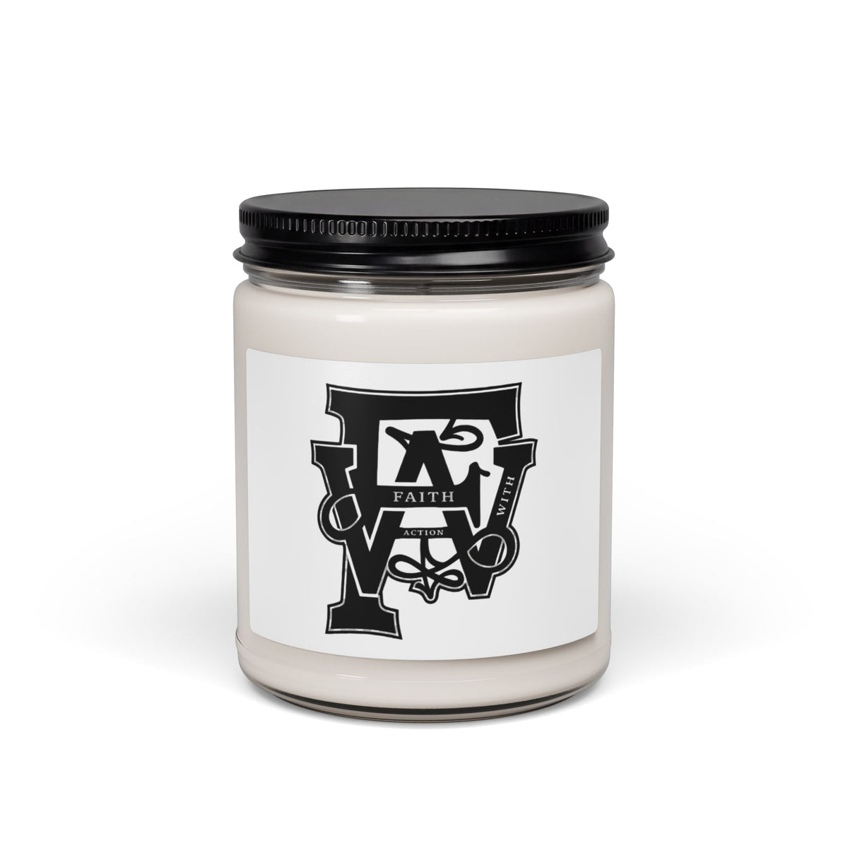 Faith Monogram Soy Candle — 9oz Scented Jar