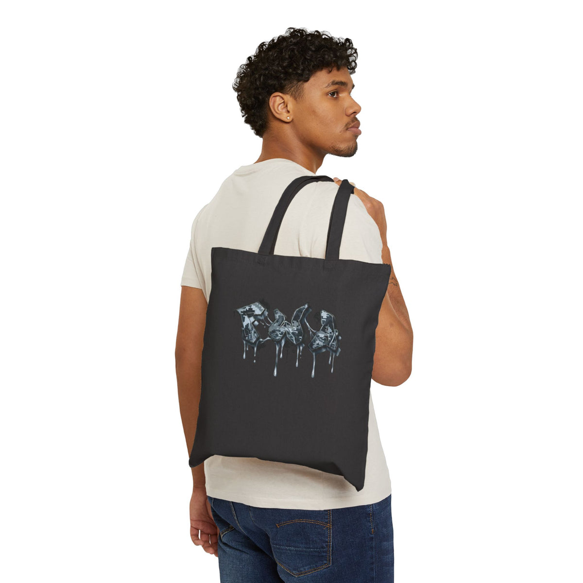 Dripping Raven Trio Canvas Tote — Gothic Bird Art Eco Tote Bag
