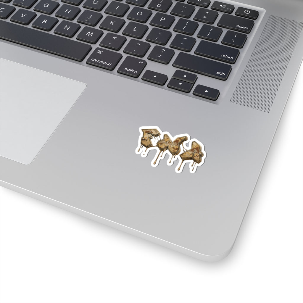 Camo Graffiti Drip Kiss-Cut Sticker