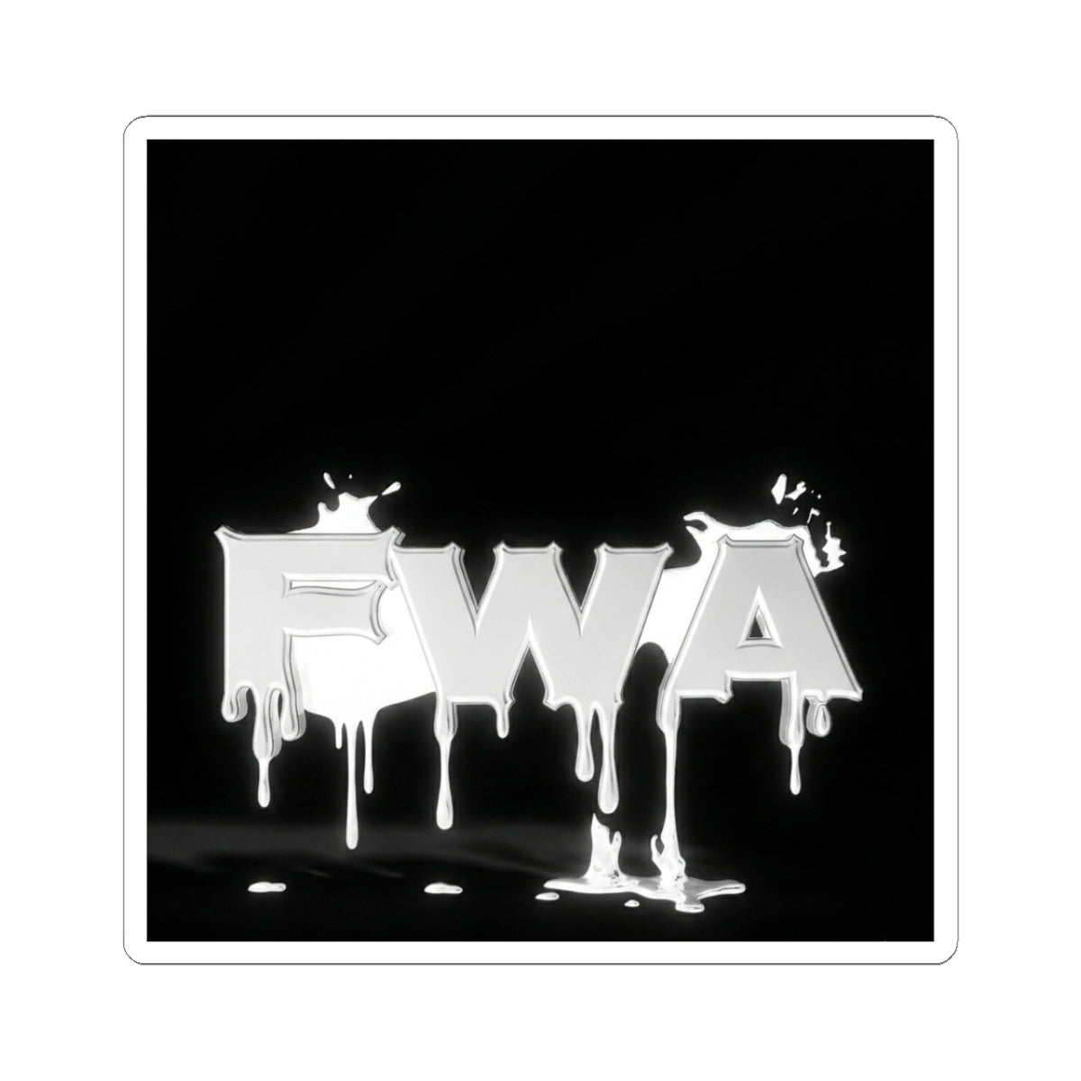FWA Dripping Logo Sticker — Glossy Kiss-Cut Vinyl Decal