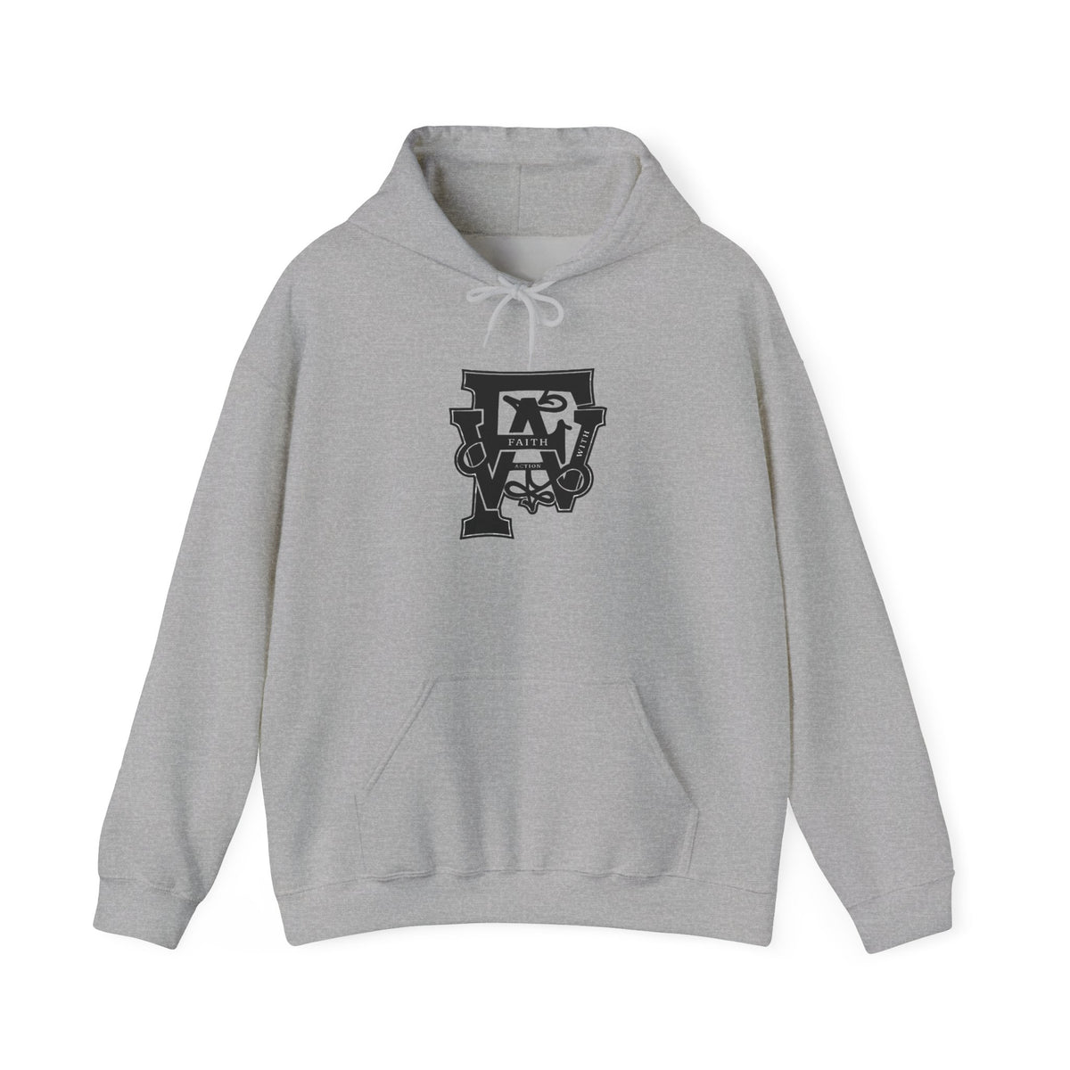 Vintage Monogram Hoodie — Stylized Lettering Graphic Sweatshirt