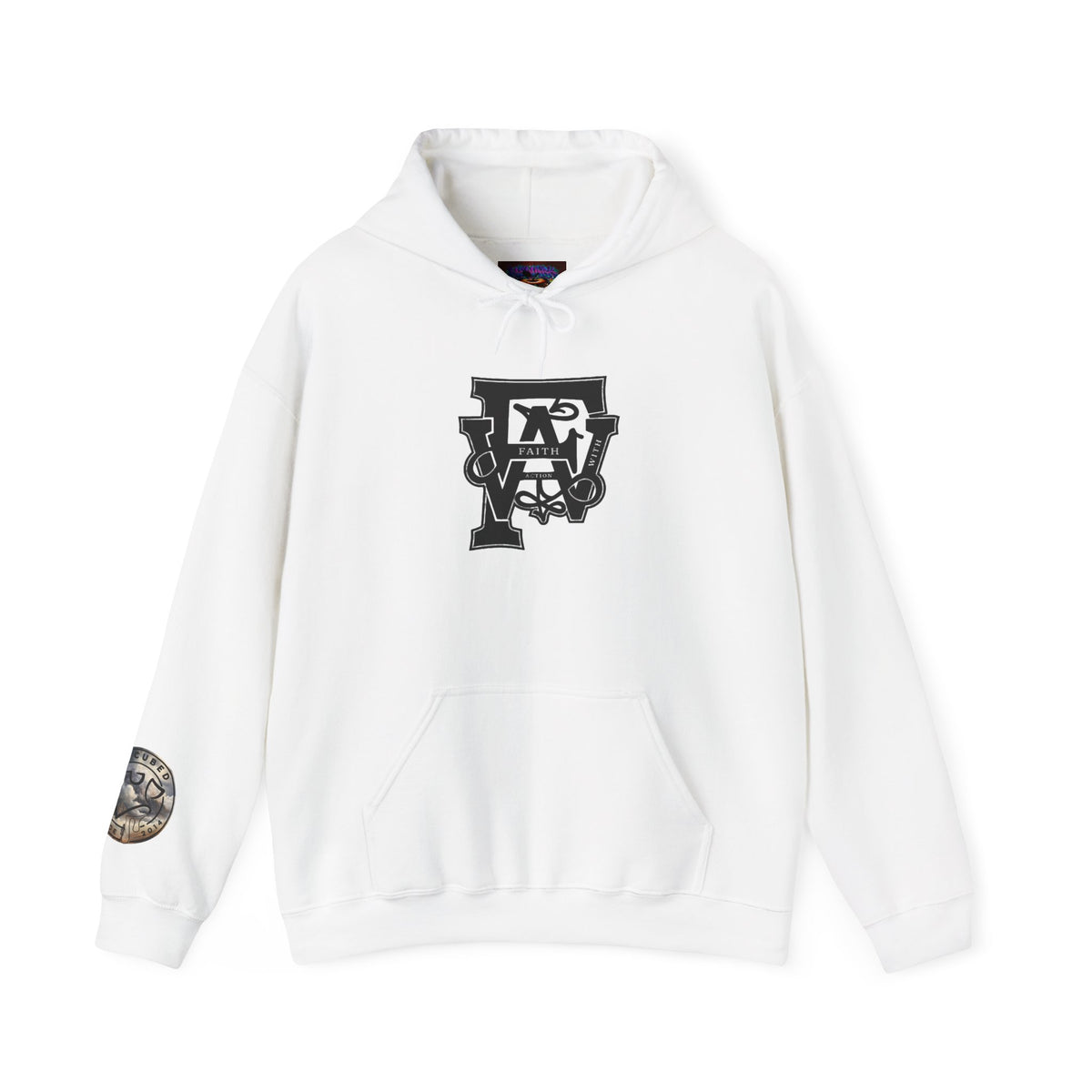 Monogram Crew Hoodie — Vintage Lettering Graphic Sweatshirt