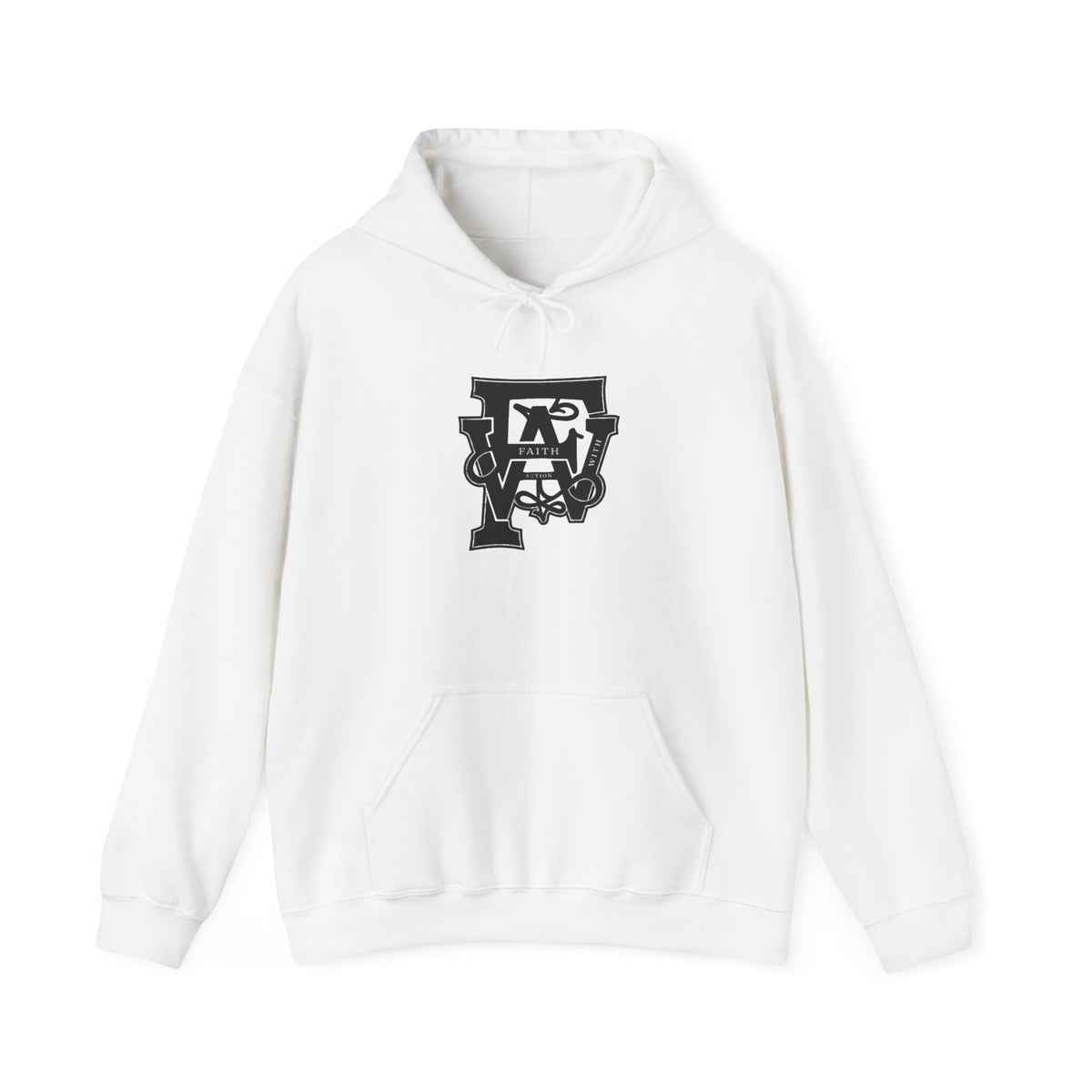 Vintage Monogram Hoodie — Stylized Lettering Graphic Sweatshirt