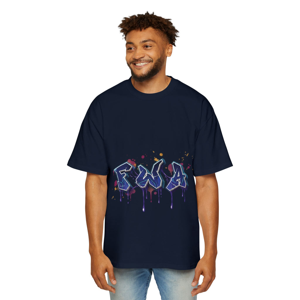 Faith With Action Graffiti Tee — USA Drip Design Oversized T-Shirt