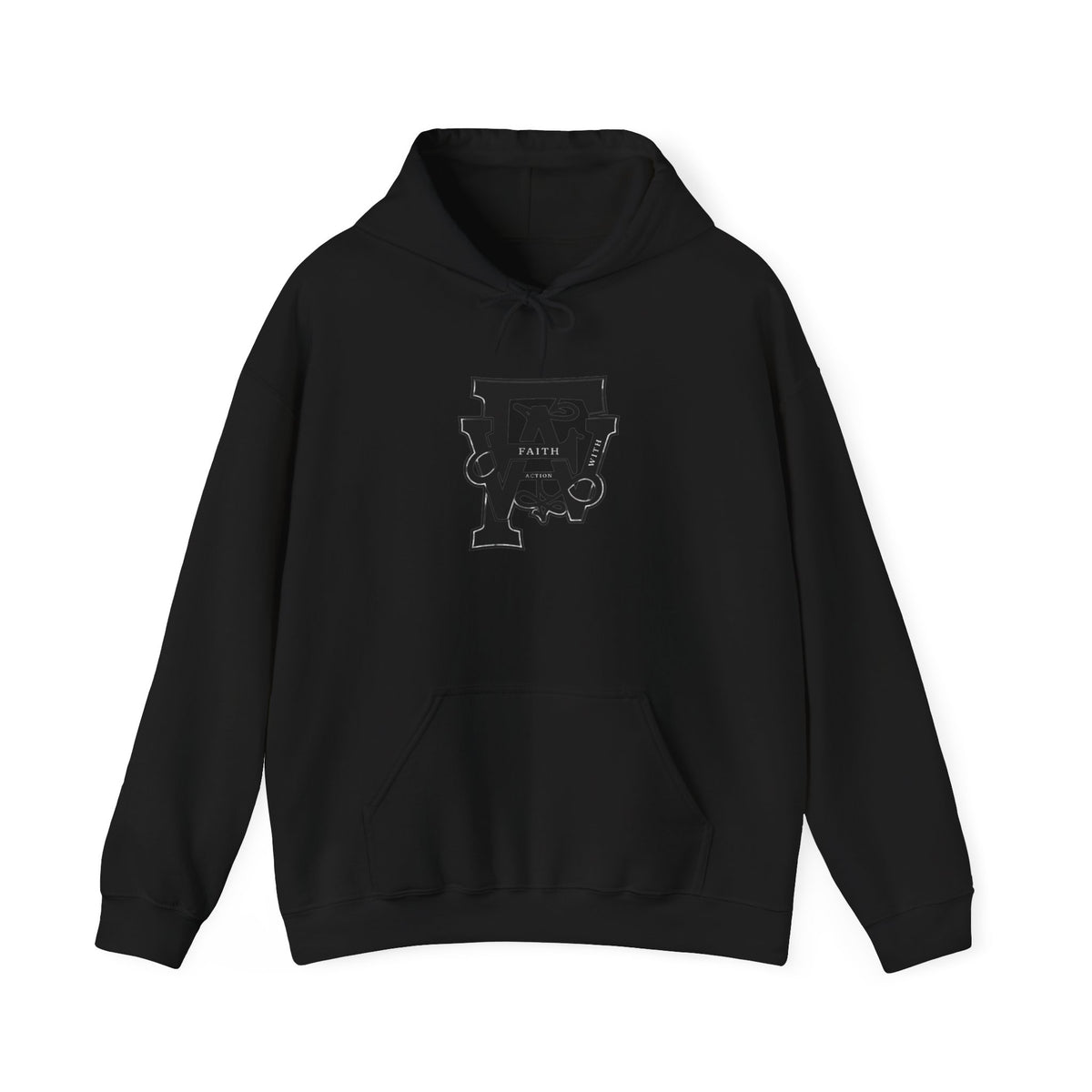 Vintage Monogram Hoodie — Stylized Lettering Graphic Sweatshirt