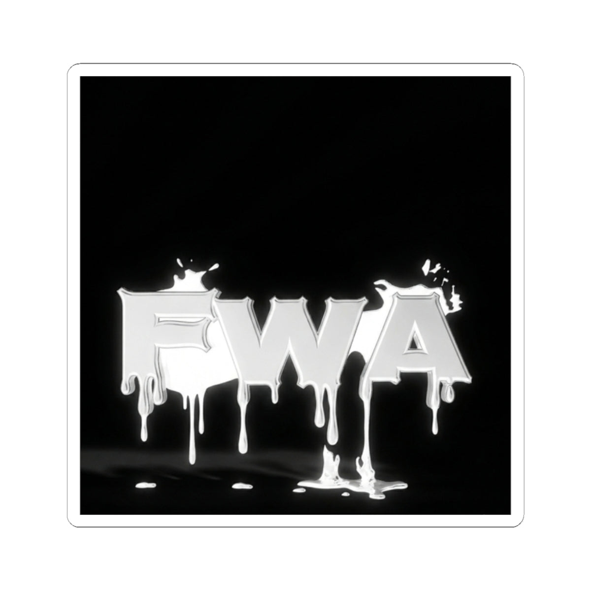 FWA Dripping Logo Sticker — Glossy Kiss-Cut Vinyl Decal