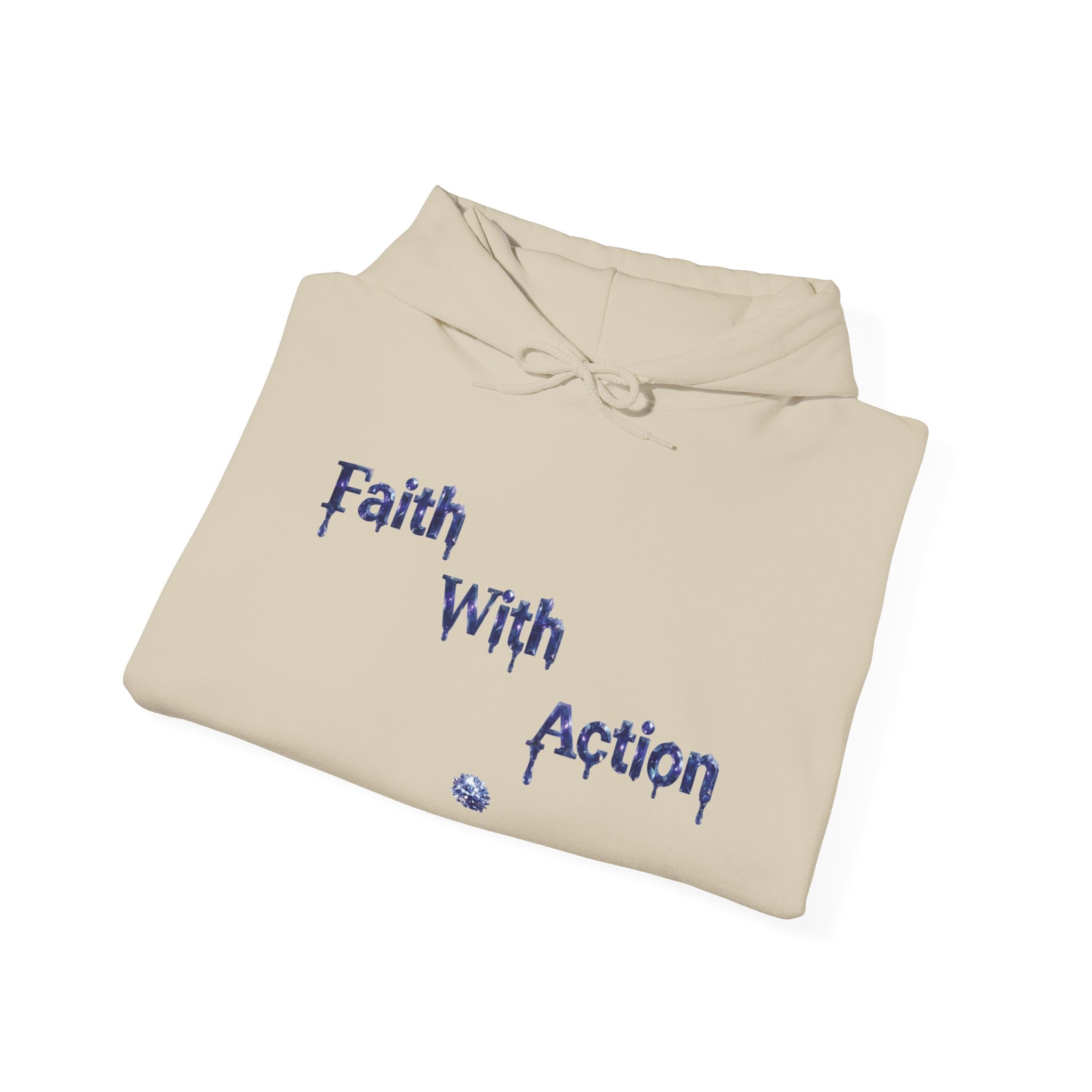 Faith With Action Hoodie — Inspirational Christian Graphic Pullover