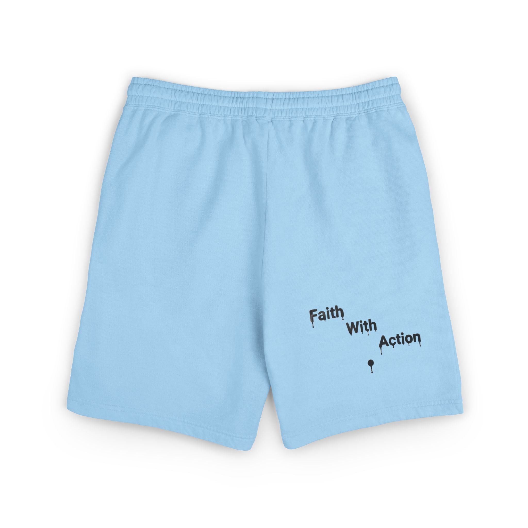 Faith With Action Graphic Sweat Shorts — Lightweight Fleece Casual