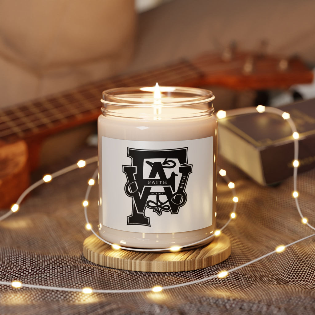 Faith Monogram Soy Candle — 9oz Scented Jar
