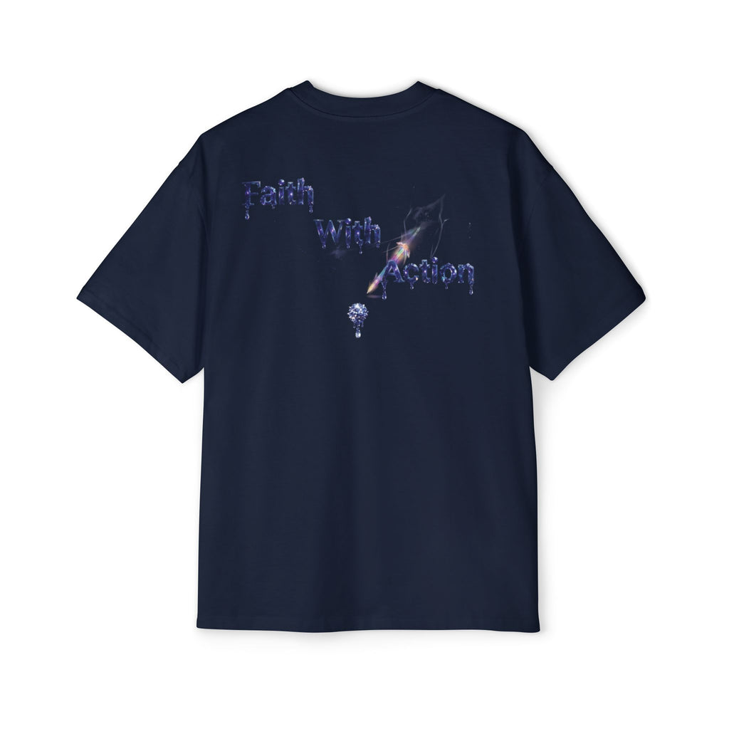 Faith With Action Graffiti Tee — USA Drip Design Oversized T-Shirt