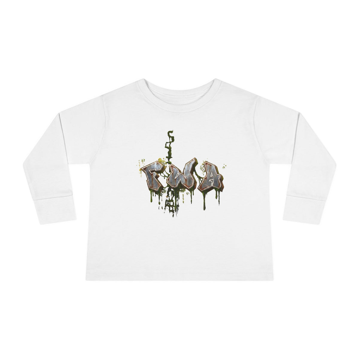 Toddler Long Sleeve Tee — "Faith With Action"