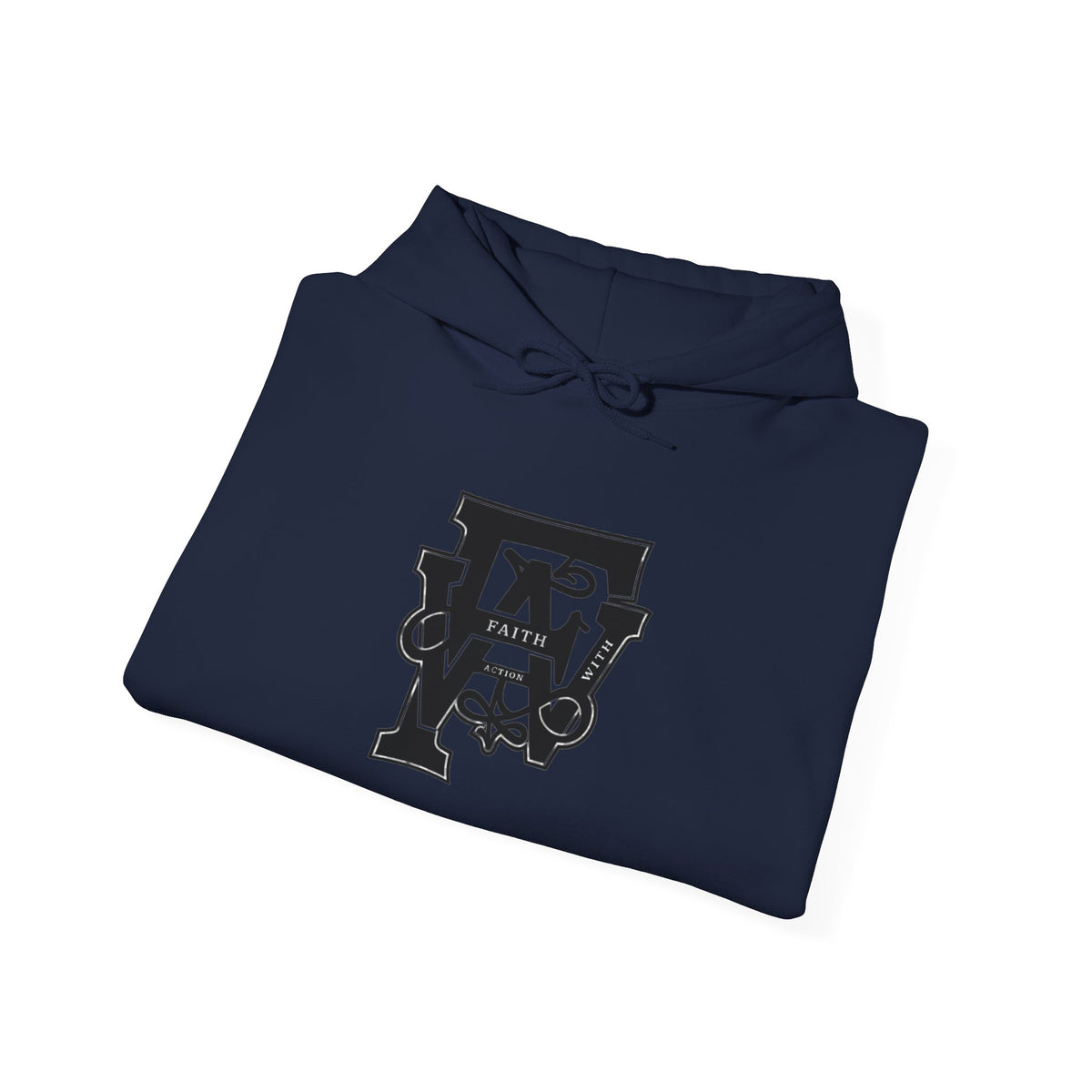 Vintage Monogram Hoodie — Stylized Lettering Graphic Sweatshirt