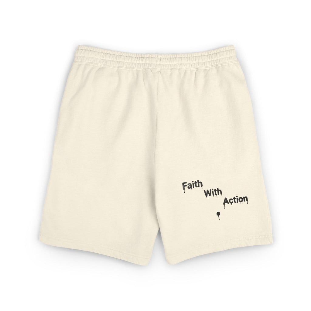 Faith With Action Graphic Sweat Shorts — Lightweight Fleece Casual