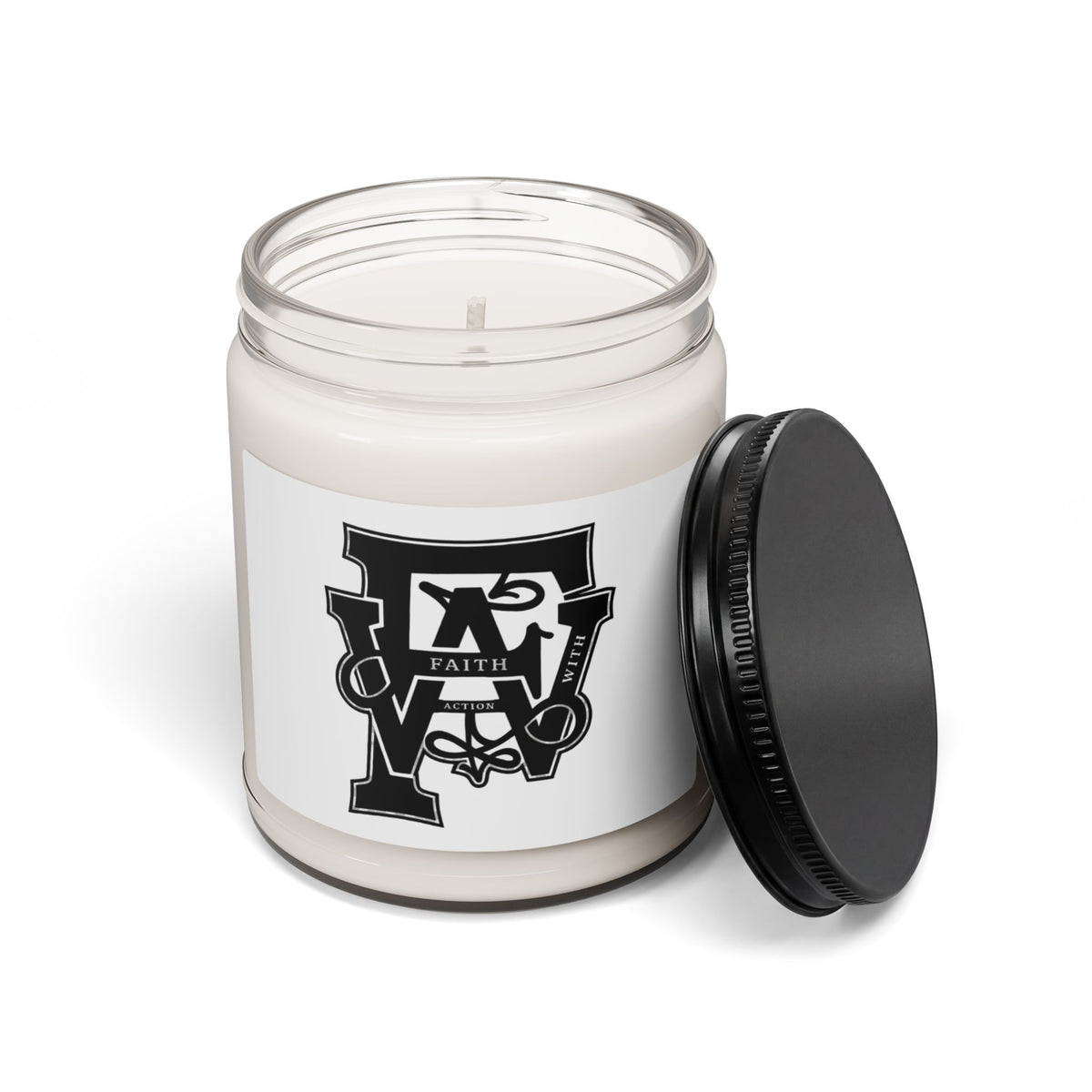 Faith Monogram Soy Candle — 9oz Scented Jar