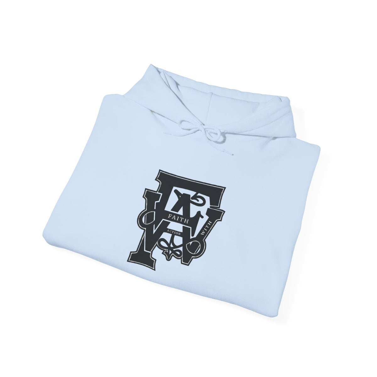 Monogram Crew Hoodie — Vintage Lettering Graphic Sweatshirt