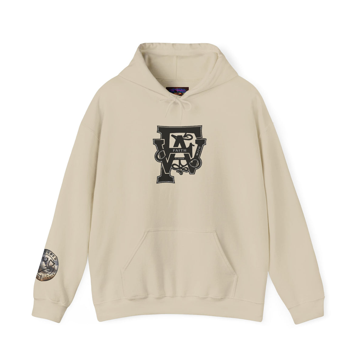 Monogram Crew Hoodie — Vintage Lettering Graphic Sweatshirt