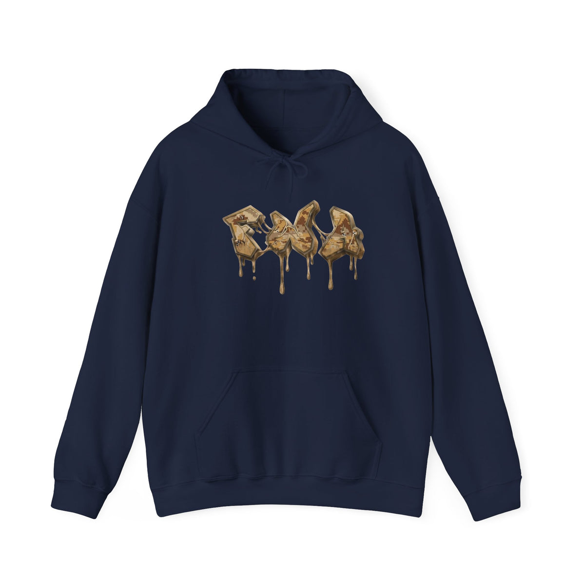Hoodie — Dripping Gold Duck Silhouette Graphic