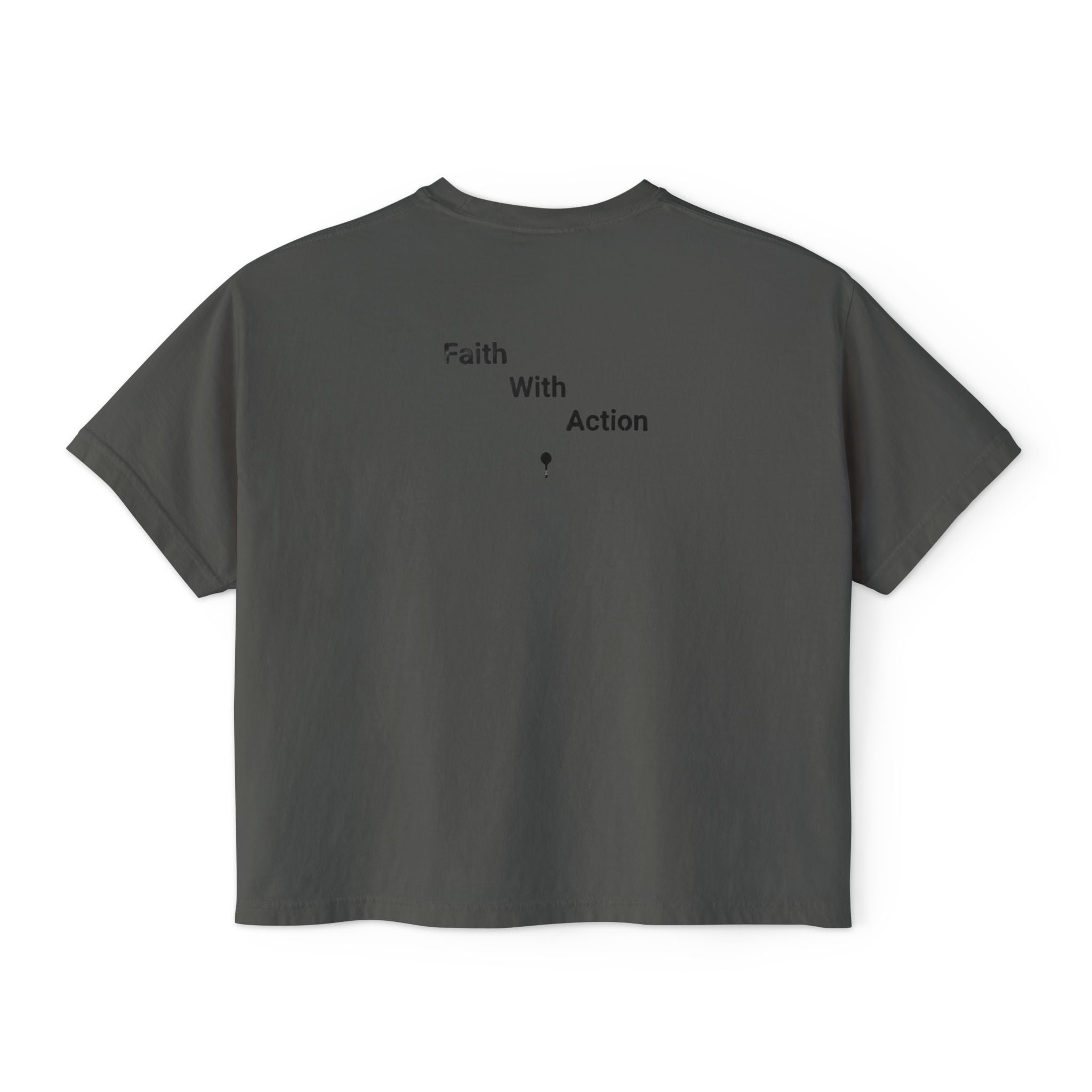 Faith With Action Boxy Tee — Graffiti-Style "FWA" Crop Tee for Women