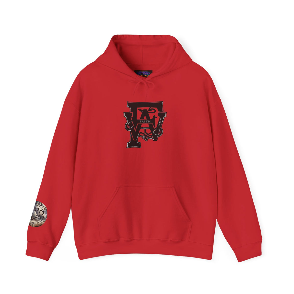 Monogram Crew Hoodie — Vintage Lettering Graphic Sweatshirt