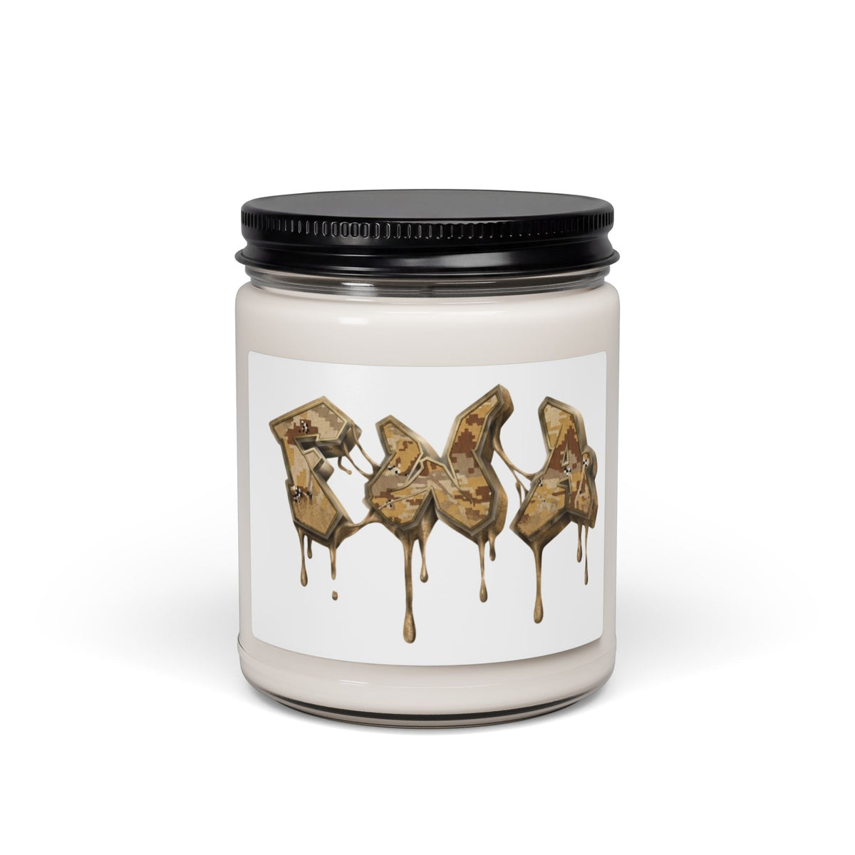 Drip Gold Graffiti Soy Candle — 9oz Scented Jar