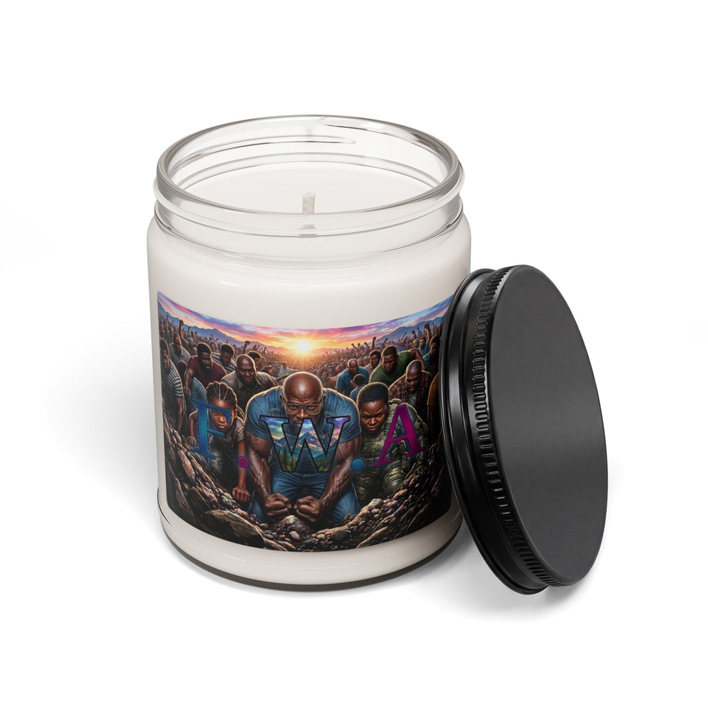 Unity Rising Soy Candle — 9oz Scented Jar with 'TWA' Artwork