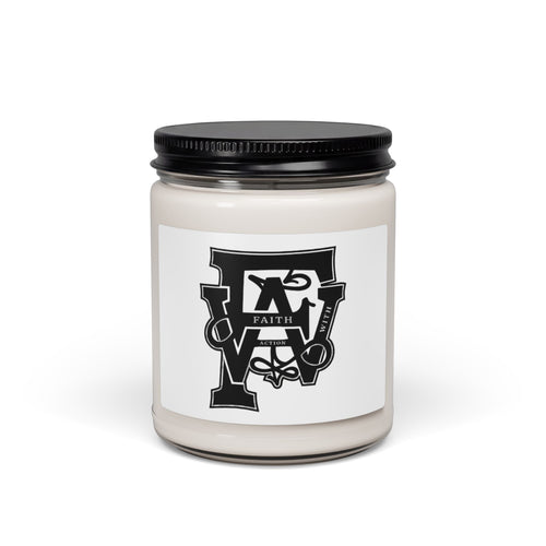 Faith Monogram Soy Candle — 9oz Scented Jar