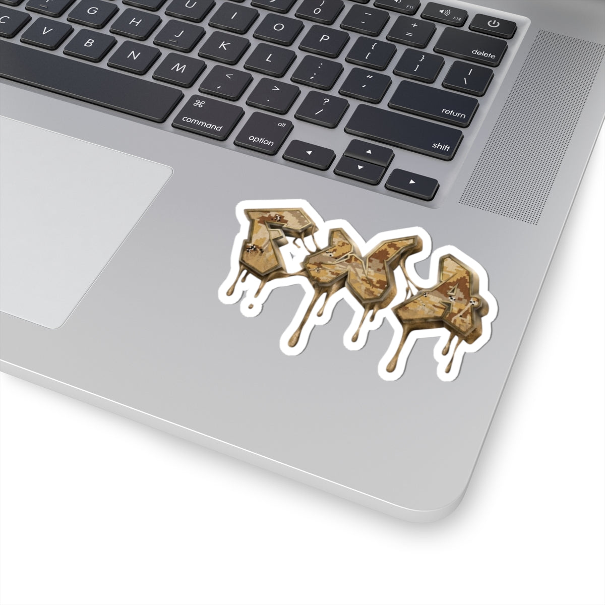 Camo Graffiti Drip Kiss-Cut Sticker