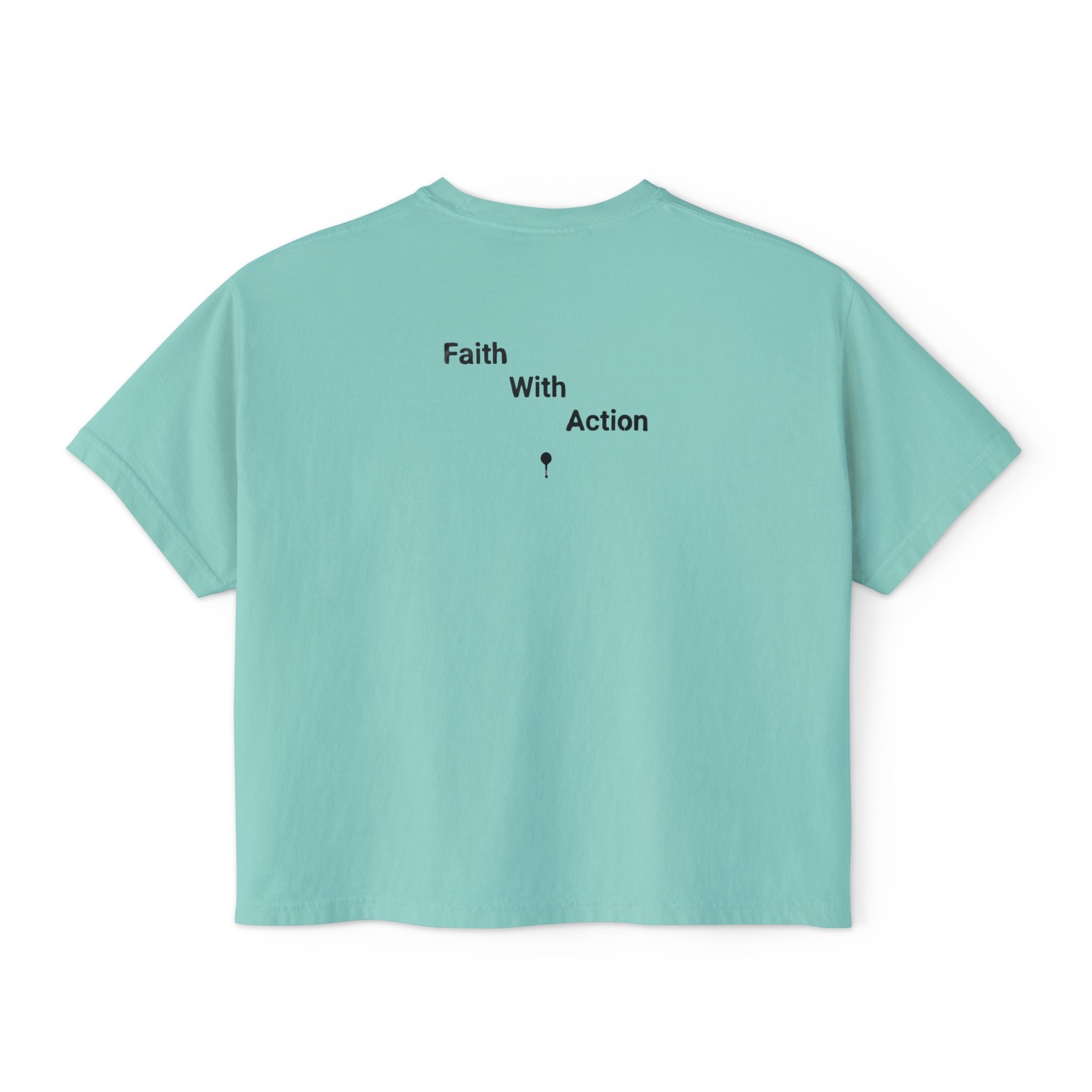 Faith With Action Boxy Tee — Graffiti-Style "FWA" Crop Tee for Women