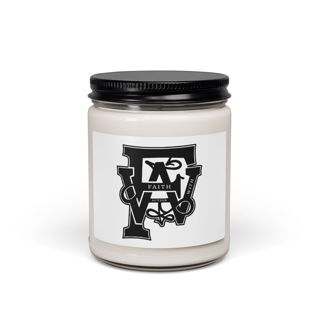 Faith Monogram Soy Candle — 9oz Scented Jar