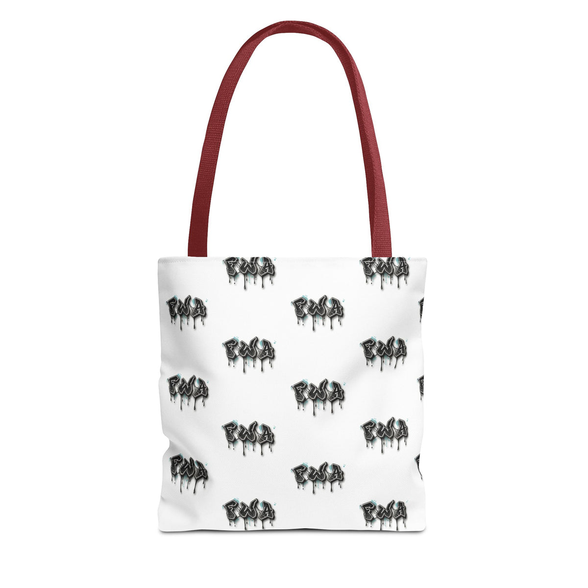 Faith With Action Pattern Tote Bag — Black & White AOP Reusable Shopper