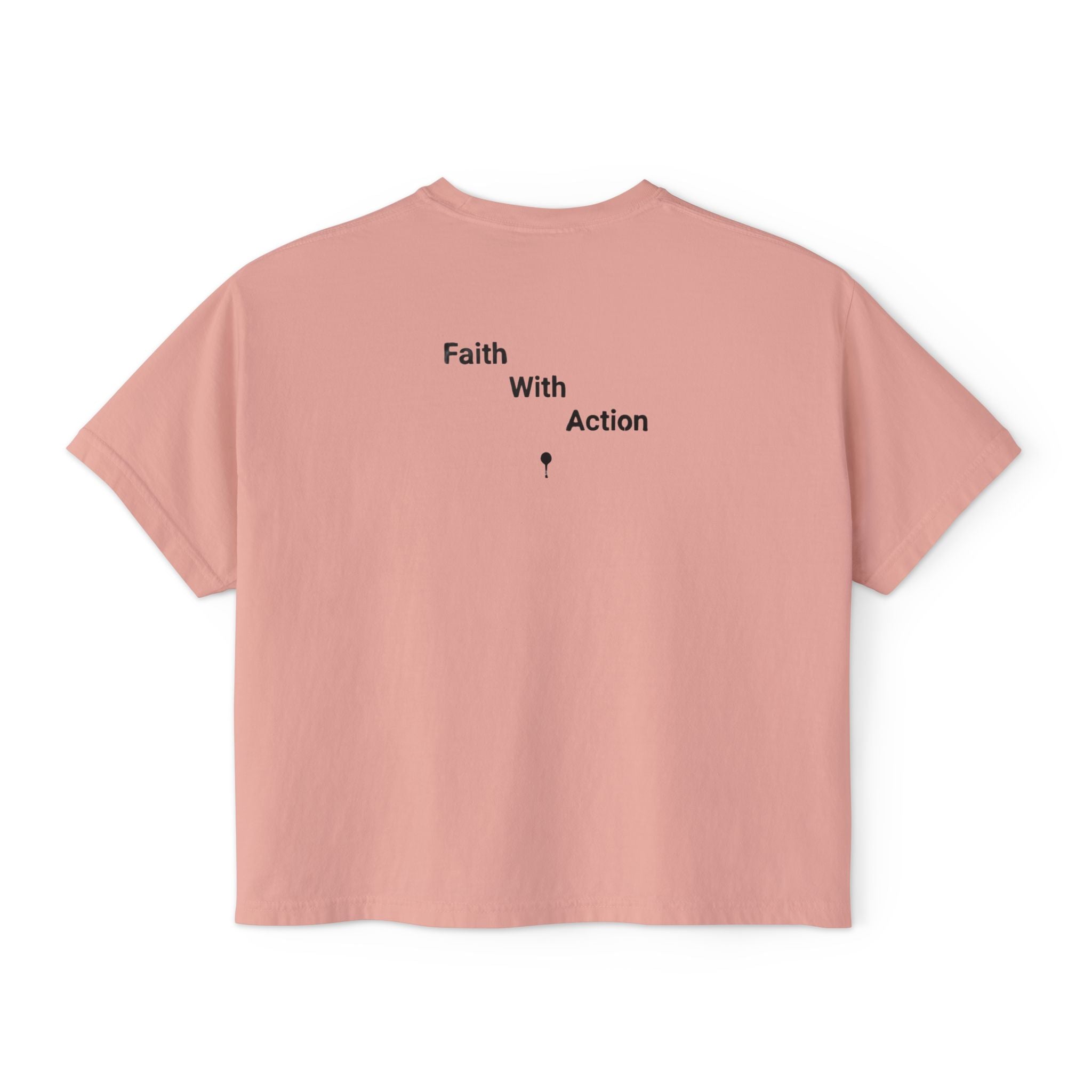 Faith With Action Boxy Tee — Graffiti-Style "FWA" Crop Tee for Women