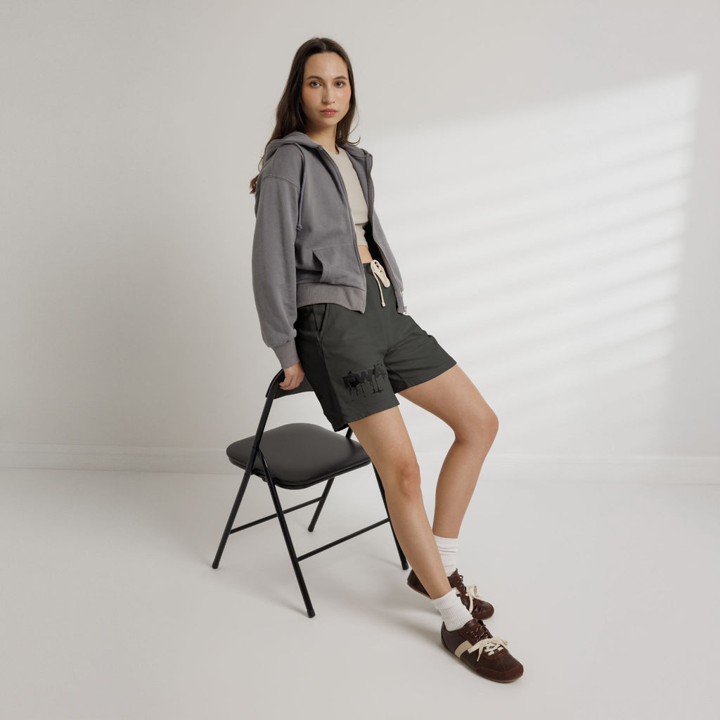 Faith With Action Graphic Sweat Shorts — Lightweight Fleece Casual