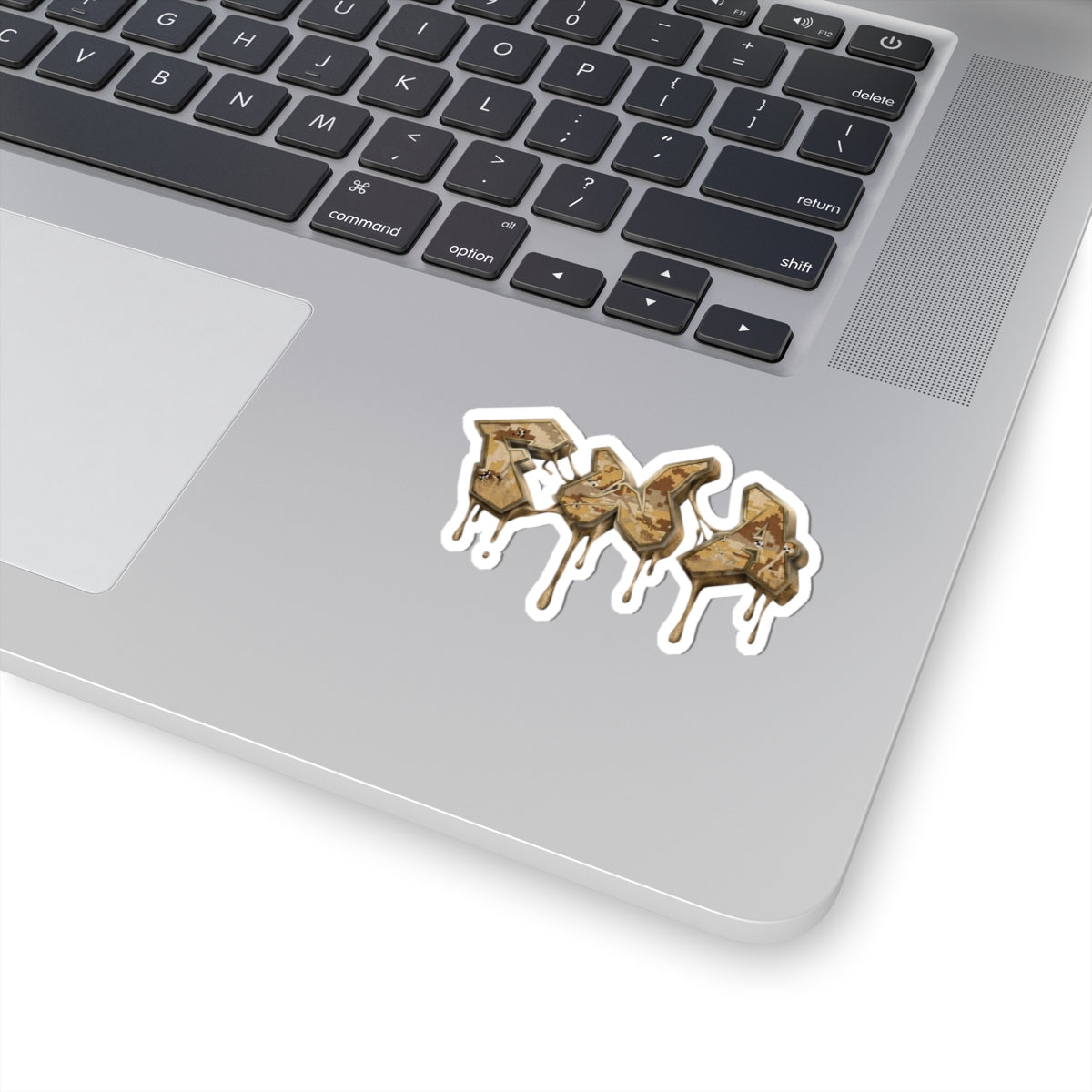 Camo Graffiti Drip Kiss-Cut Sticker