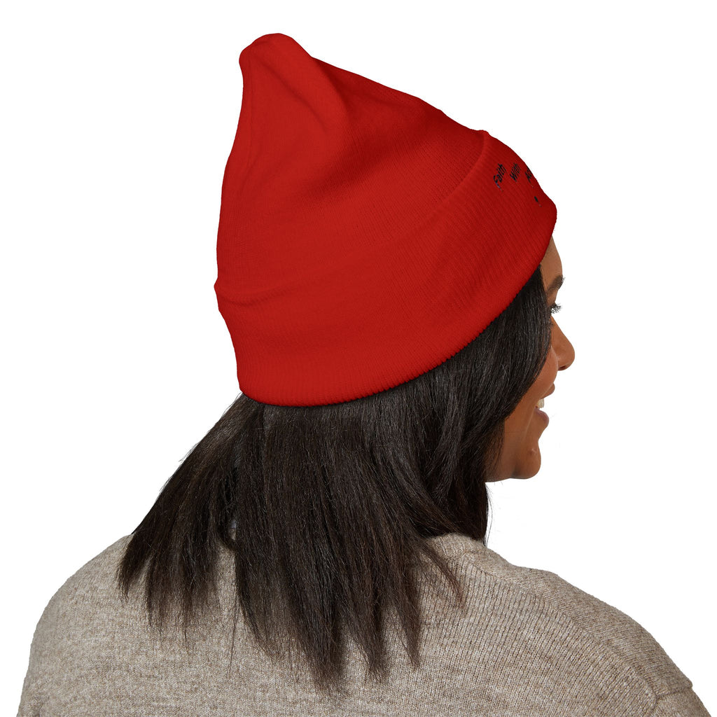 Faith With Action Embroidered Cuffed Beanie
